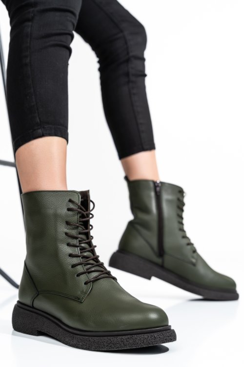 Ghete femei piele naturala khaki 2s7732-002sfl