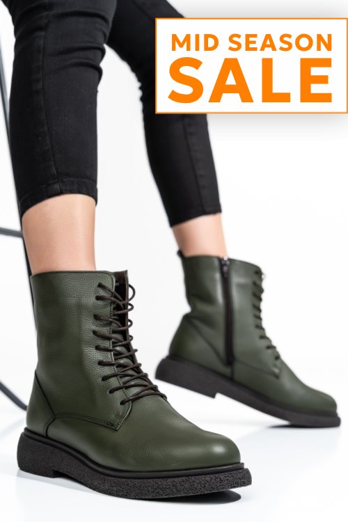 Ghete femei piele naturala khaki 2s7732-002sfl