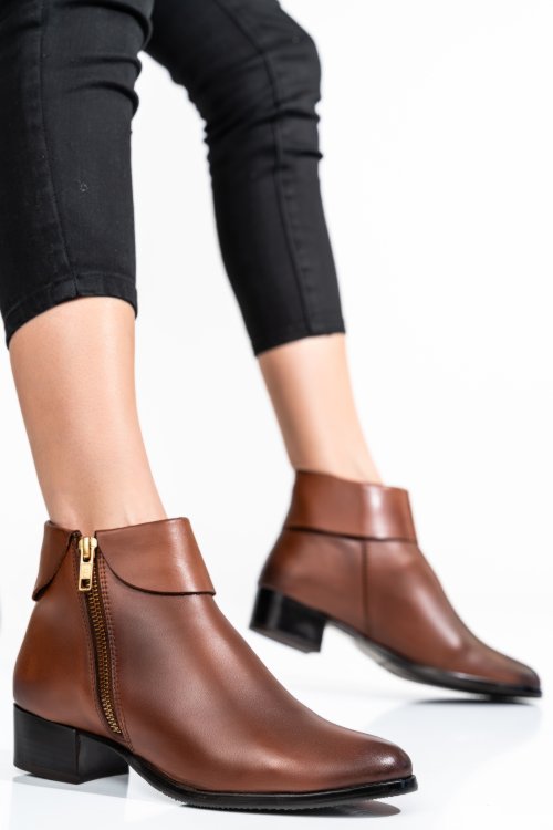 Ghete dama piele naturala maro  6s77548