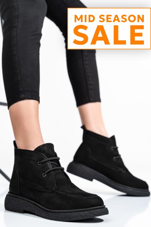 Ghete femei piele naturala negre 2s7732-001nbk