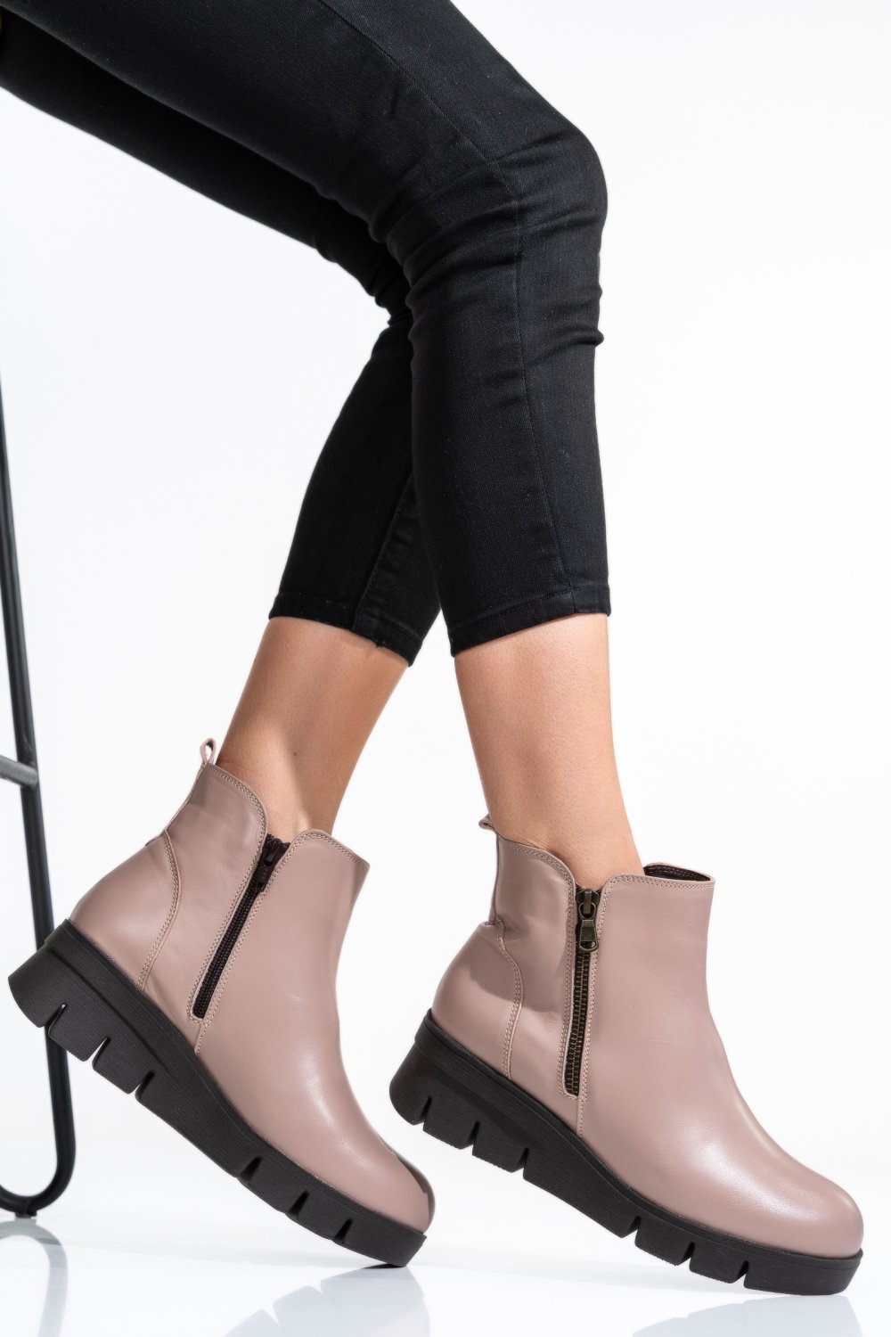 GHETE DAMA PIELE NATURALA TAUPE 2S7732-023NP