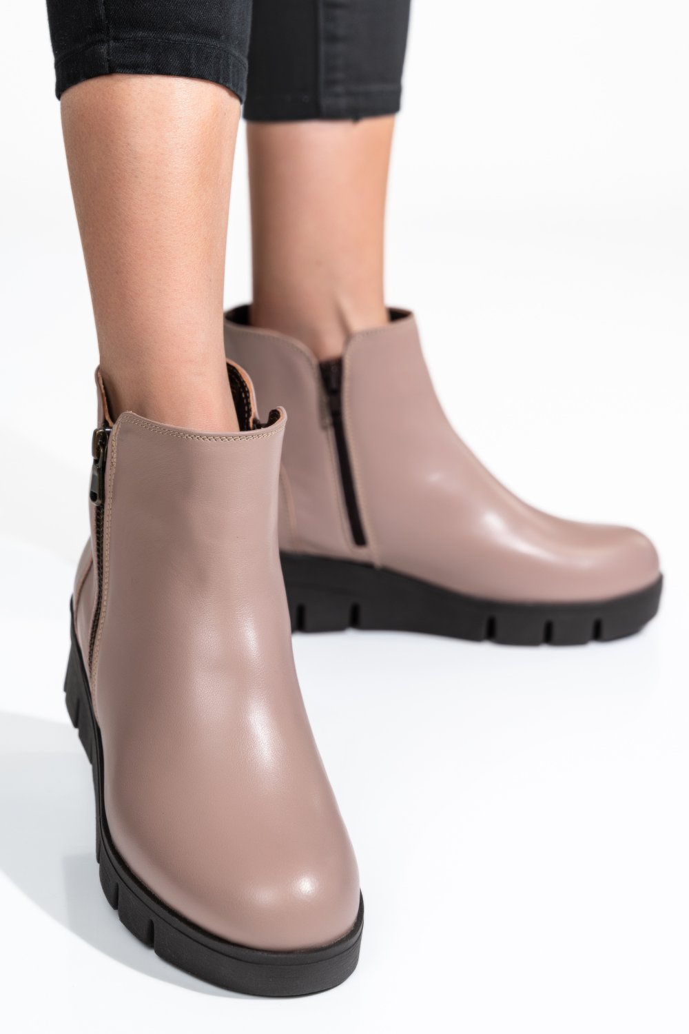 GHETE DAMA PIELE NATURALA TAUPE 2S7732-023NP