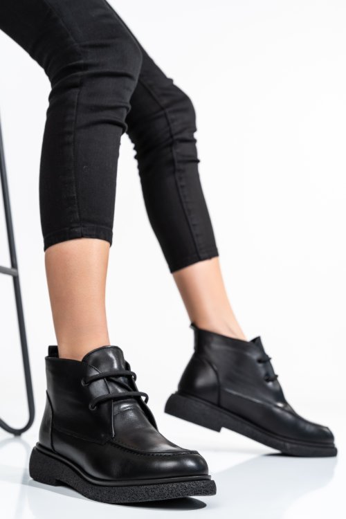 Ghete femei piele naturala negre 2s7732-001np