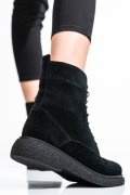 GHETE DAMA PIELE NATURALA INTOARSA NEGRE 2S7732-002SP