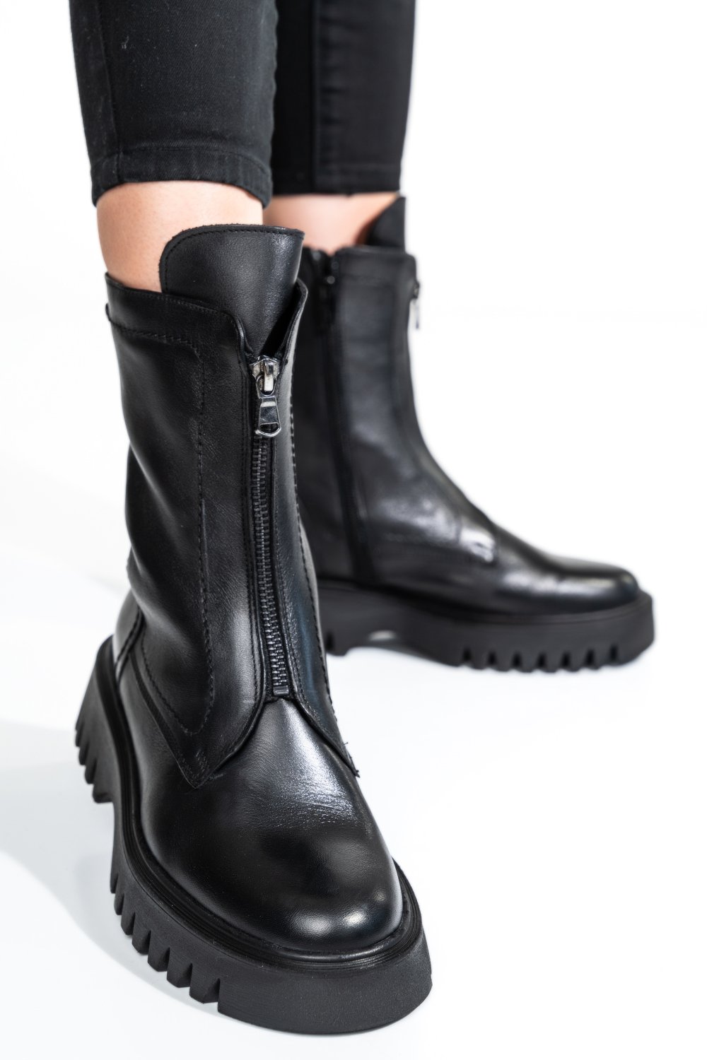 GHETE DAMA DE IARNA PIELE NATURALA NEGRE 2S7732-053NP