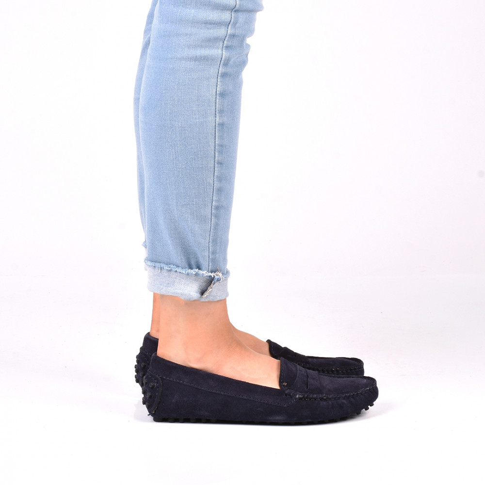 MOCASINI BLEUMARIN PIELE NATURALA INTOARSA CAM23