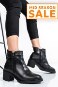 BOTINE FEMEI PIELE NATURALA NEGRE 2S7732-026NP