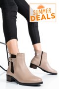 GHETE DAMA PIELE NATURALA BEJ 2S7732-008NP