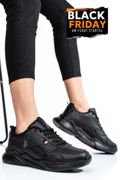 U.s. polo assn, pantofi sport black lemon