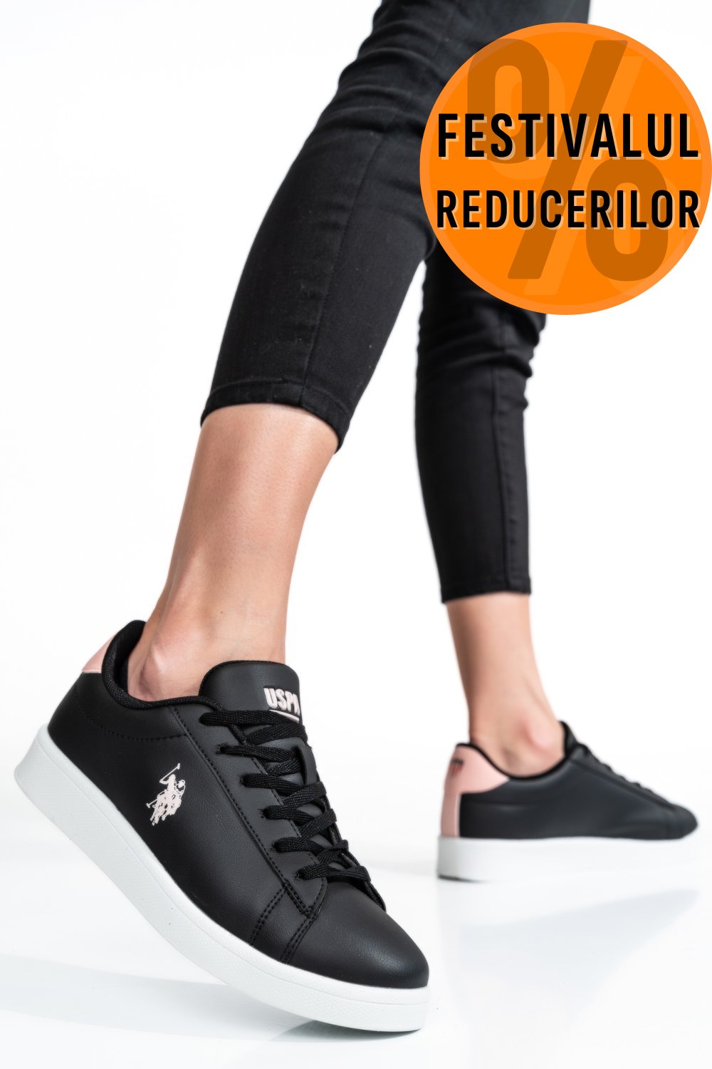 U.S. POLO ASSN, PANTOFI SPORT BLACK TIBET