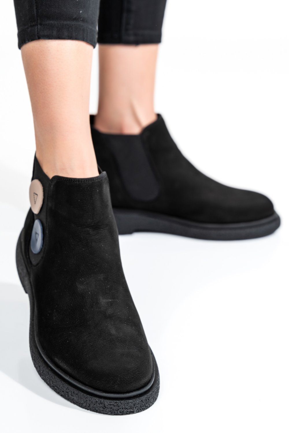 GHETE FEMEI PIELE NATURALA NEGRE 2S7732-003NBK
