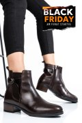 GHETE DAMA PIELE NATURALA MARO INCHIS 2S7732-008NP