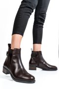 GHETE DAMA PIELE NATURALA MARO INCHIS 2S7732-008NP