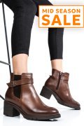 GHETE  DAMA INCHIS PIELE NATURALA MARO 2S7732-025NP