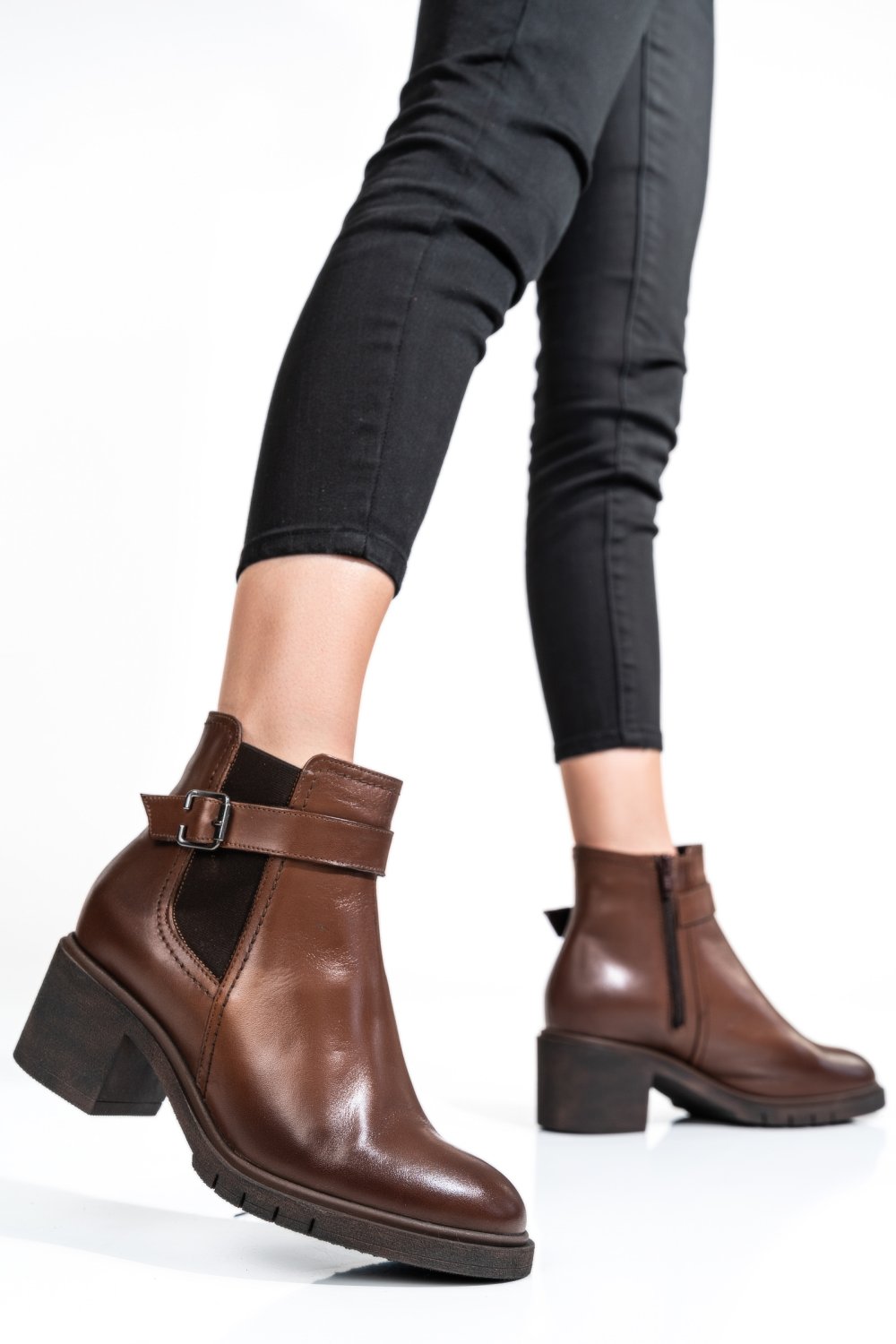 GHETE  DAMA INCHIS PIELE NATURALA MARO 2S7732-025NP