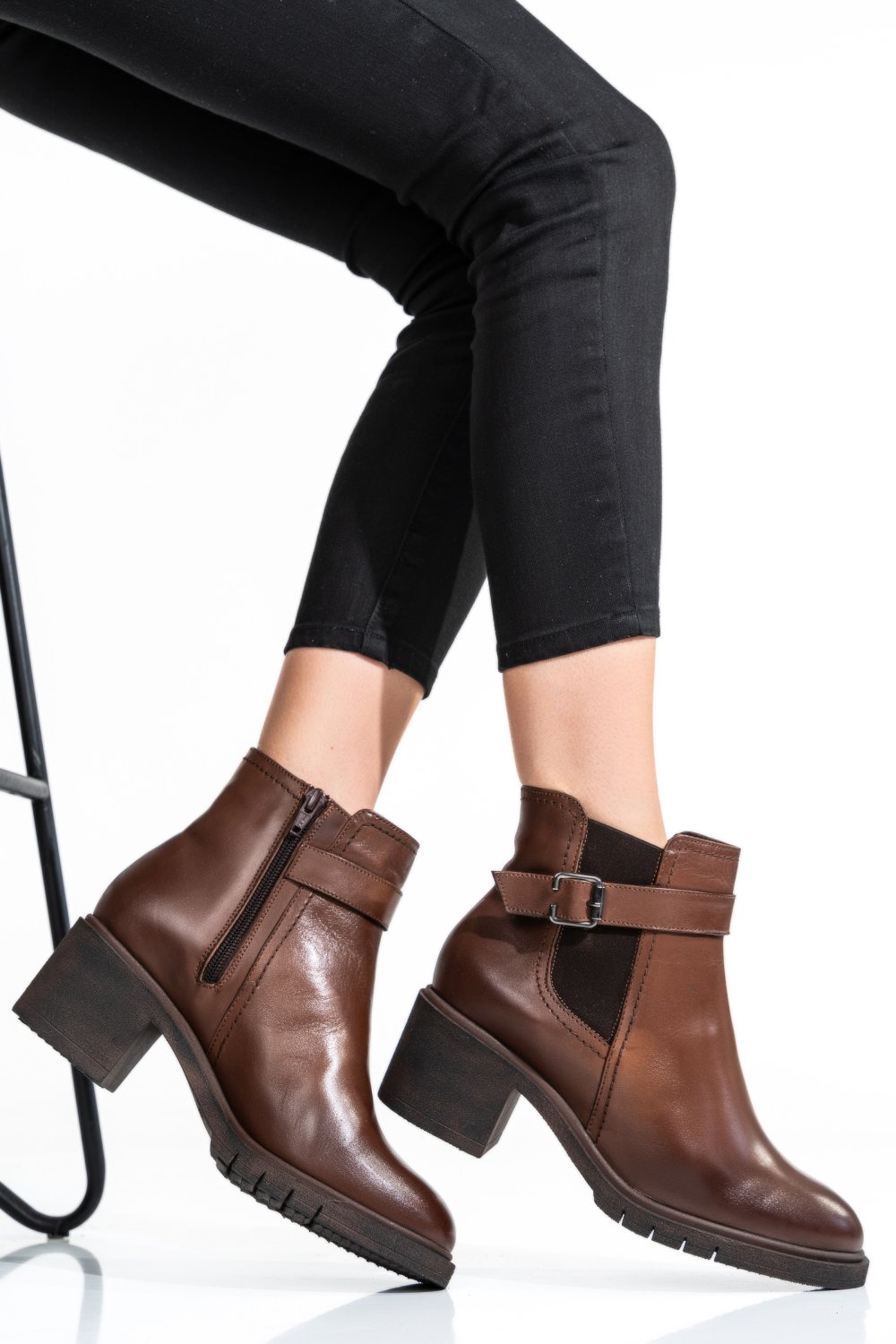 GHETE  DAMA INCHIS PIELE NATURALA MARO 2S7732-025NP