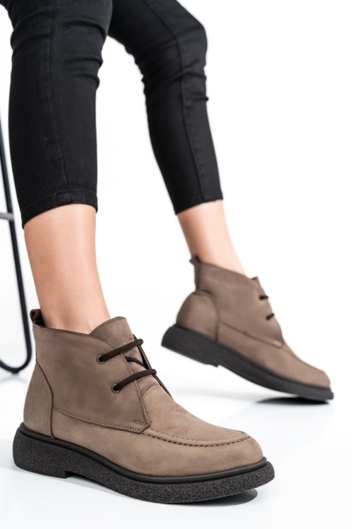 Ghete dama piele naturala taupe 2s7732-001nbk