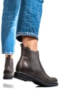 GHETE GREY BLACK DAMA PIELE NATURALA BS77ELIN