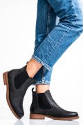 GHETE NEGRE SNK DAMA PIELE NATURALA BS77ELIN