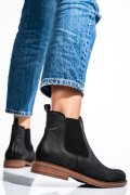 GHETE NEGRE SNK DAMA PIELE NATURALA BS77ELIN
