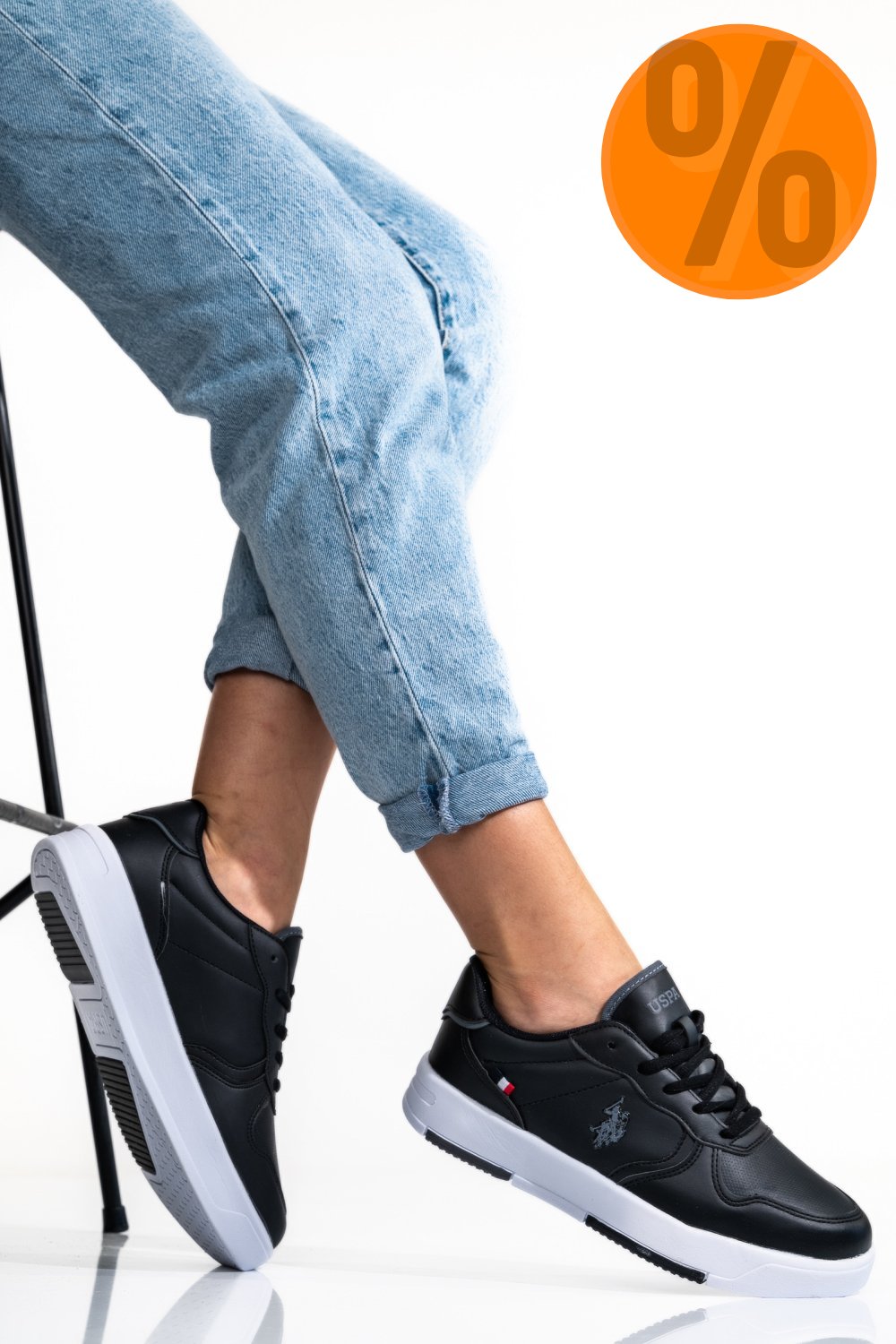U.S. POLO ASSN, PANTOFI SPORT BLACK ANDREI