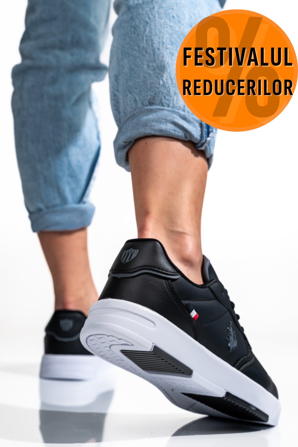 U.S. POLO ASSN, PANTOFI SPORT BLACK ANDREI