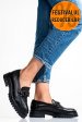 Pantofi negri piele naturala ub033207