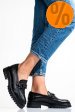 Pantofi negri piele naturala ub033207
