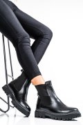 GHETE FEMEI PIELE NATURALA NEGRE VB063204