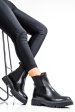 Ghete femei piele naturala negre vb063204