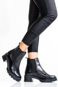 GHETE FEMEI PIELE NATURALA NEGRE VB083204
