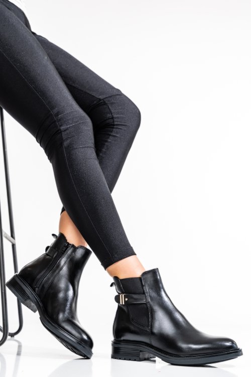 Ghete dama piele naturala negre ws77h66h10