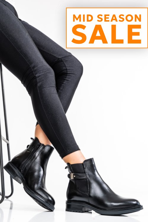 Ghete dama piele naturala negre ws77h66h10