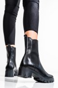 GHETE FEMEI PIELE NATURALA NEGRE VB083202
