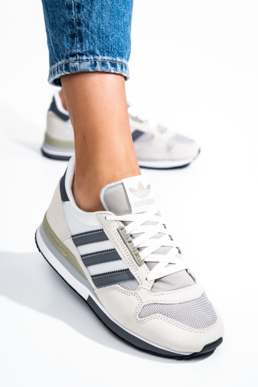 ADIDAS, PANTOFI SPORT BEIGE ZX500