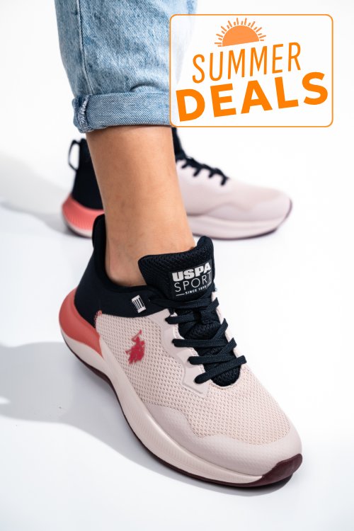 U.s. polo assn, pantofi sport pink florin