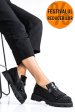Mocasini dama piele naturala negri 3s7795