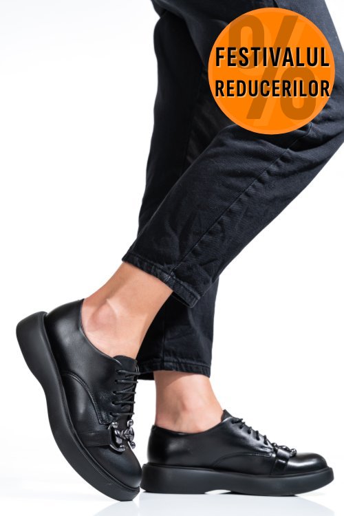 Pantofi dama piele naturala negri 4s7707