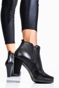 BOTINE DAMA PIELE NATURALA NEGRE TOC MIC 5S77748