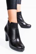 BOTINE DAMA PIELE NATURALA NEGRE TOC MIC 5S77748