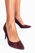 PANTOFI DAMA GUBAN PIELE NATURALA INTOARSA DARK WINE 1S77206