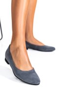 BALERINI GRI INCHIS PIELE NATURALA INTOARSA 4S7750B