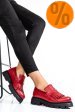 Mocasini dama piele naturala rosii 3s7795