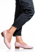 PANTOFI DAMA PIELE NATURALA ROZ TOC MIC 2S77040