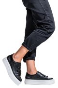 PANTOFI SPORT DAMA PIELE NATURALA NEGRU CRO  3S77001