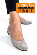BALERINI GRI PIELE NATURALA INTOARSA 4S7750B