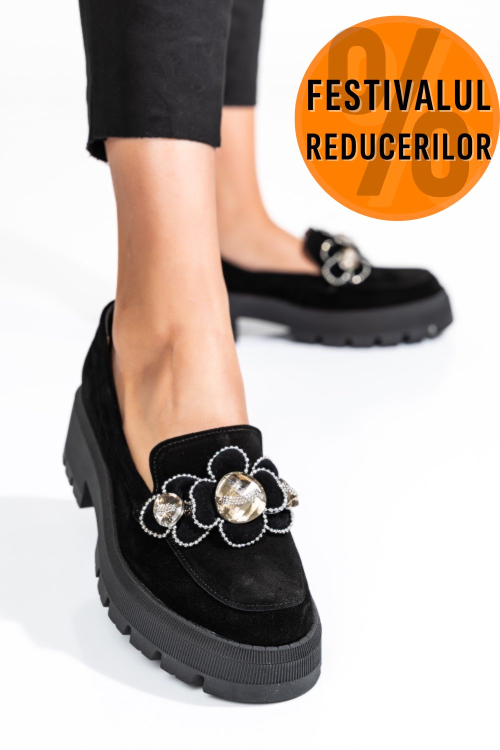 MOCASINI NEGRI PIELE NATURALA INTOARSA 2S7723