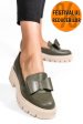 Mocasini olive piele naturala 2s77115