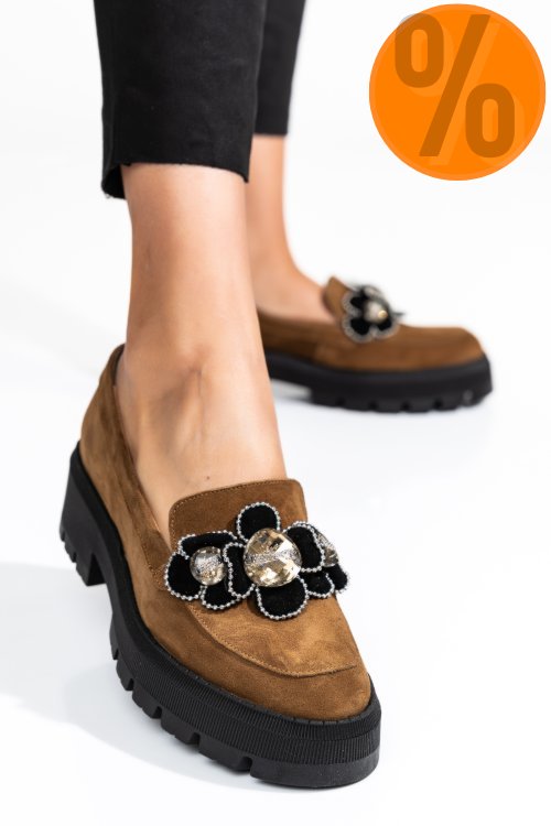 Mocasini maro piele naturala intoarsa 2s7723