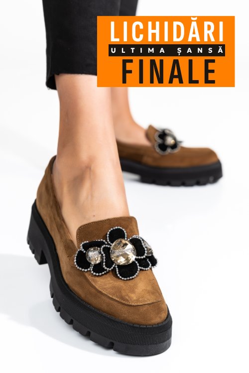 Mocasini maro piele naturala intoarsa 2s7723